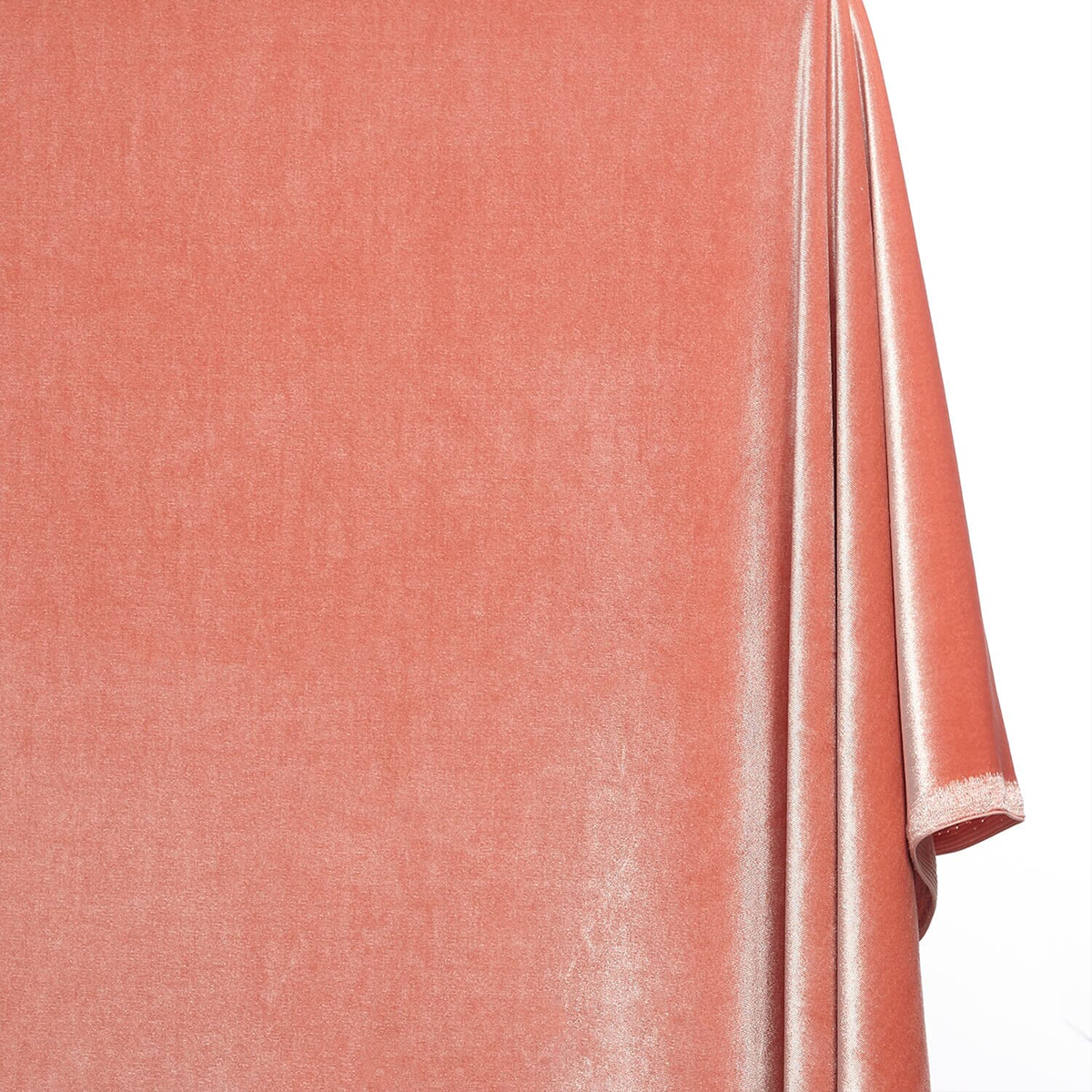 Apricot Peach—Stretch Velvet Fabric—90% Polyester, 10% Spandex— Width 60/61 Wide—Nationwide Shipping