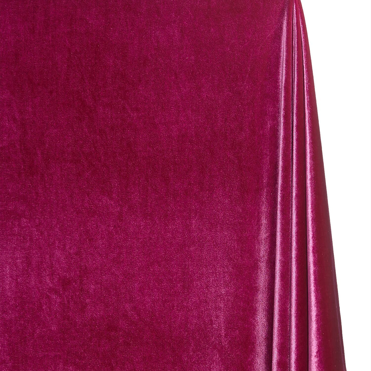 Rich Magenta—Stretch Velvet Fabric—90% Polyester, 10% Spandex— 60/61 Inches—20% Vertical —Sold by The Yard