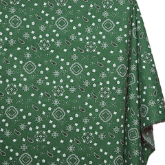 Lightweight Cotton Material—Print Bandana— Cotton Broadcloth—Hunter Green Color—100% Cotton—Multi-Purpose—Available for Nationwide Shipping