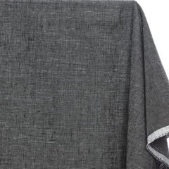 Close-up of dark gray fabric with textured pattern| Sold by Beautiful Windows Elgin
