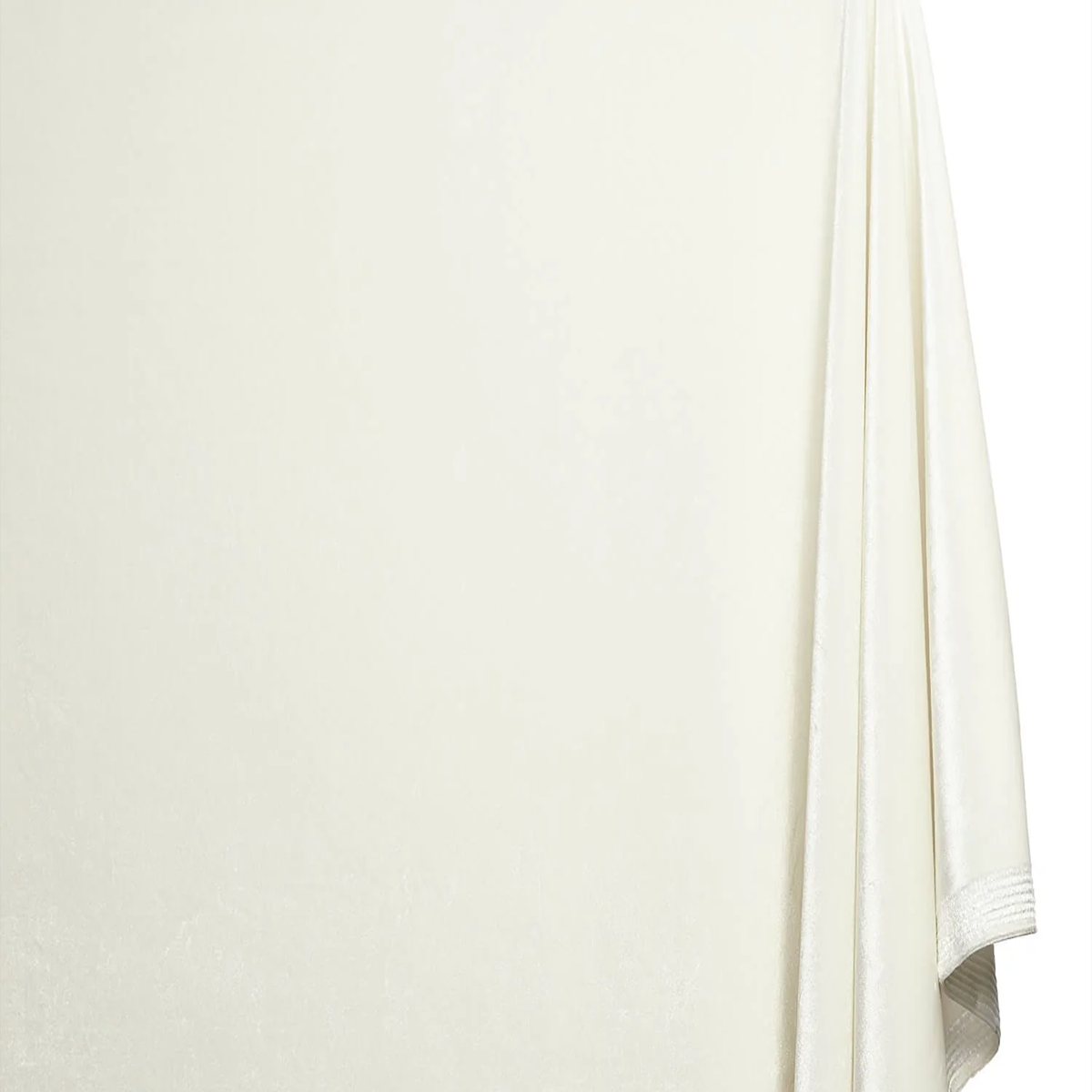 Off- White—Stretch Velvet Fabric——90% Polyester, 10% Spandex— 60/61 Inches—20% Vertical