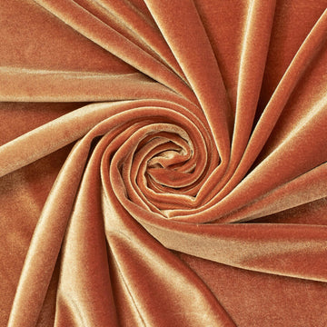 Plush Texture Copper—Stretch Velvet Fabric—90% Polyester, 10% Spandex— 60/61 Inches—20% Vertical