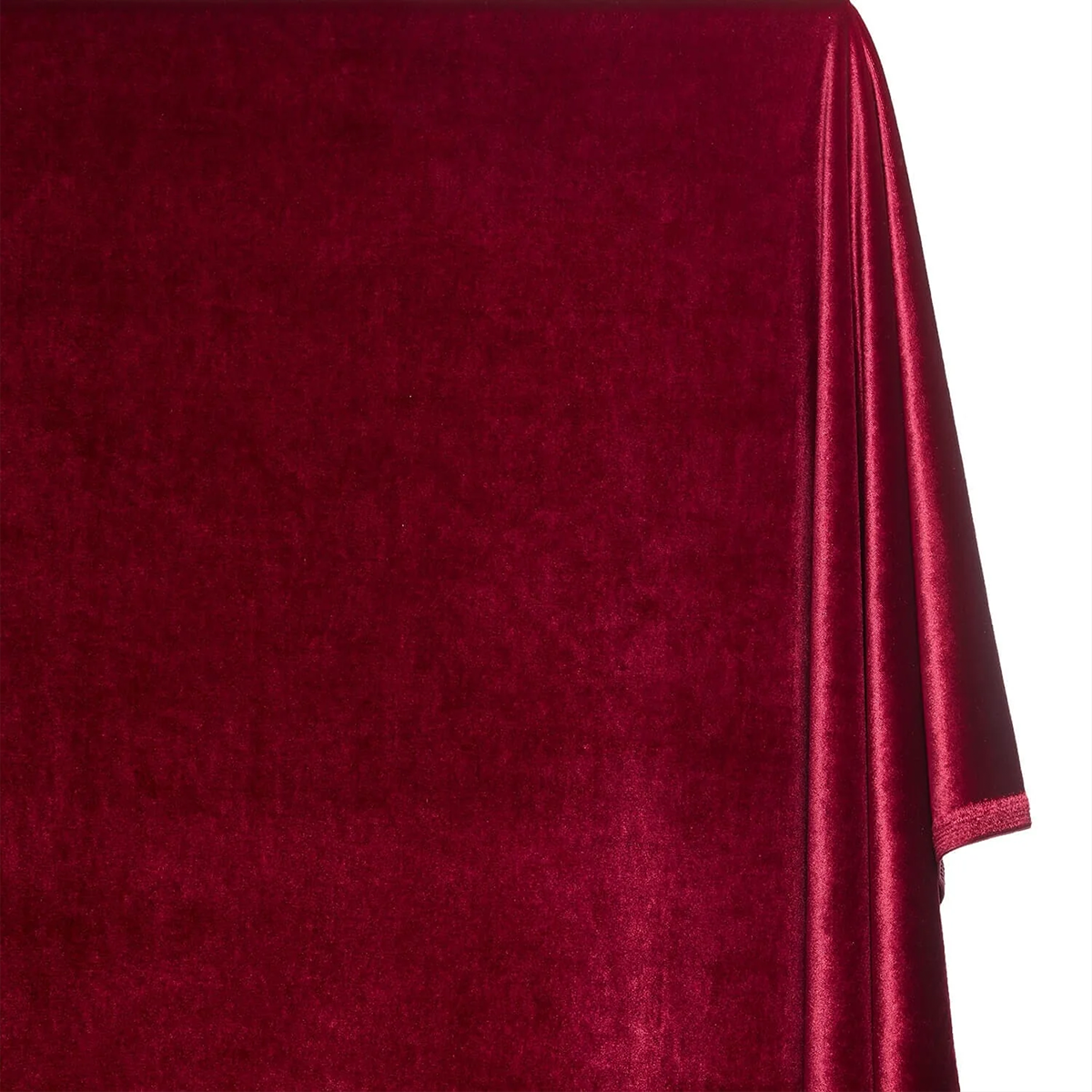 Wine Hue —Stretch Velvet Fabric—90% Polyester, 10% Spandex— 60/61 Inches—20% Vertical