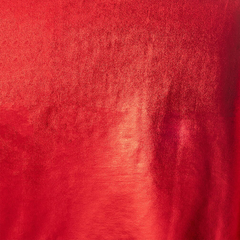 Metallic Red—Stretch Lamé on Interlock Knit Material—95% Polyester and 5% Spandex—57/58 Inches Wide— Sold by the Yard