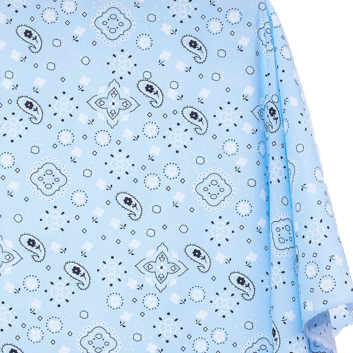 Printed Paisley Fabric—cotton fabric sold by the yard.