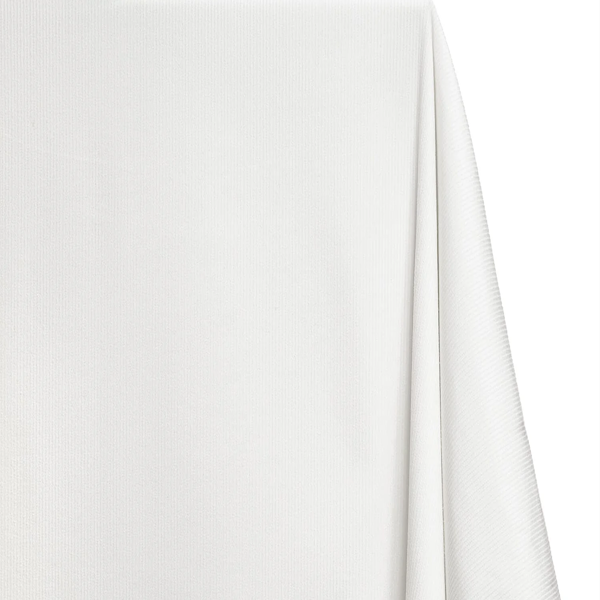 White cotton corduroy fabric by the yard—fabric sold by BeautifulWindowsElgin.com