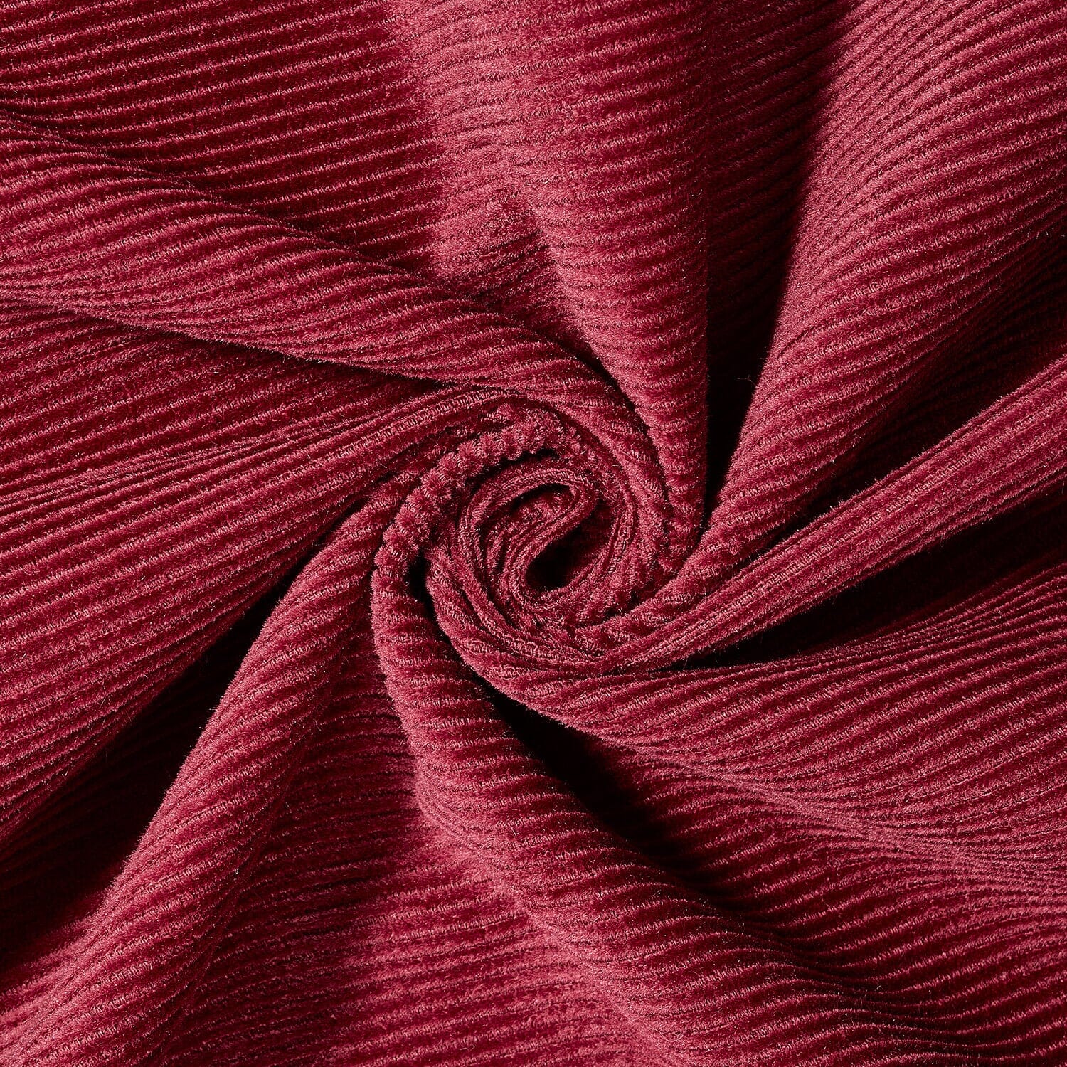 Burgundy 11 Wale Standard Corduroy Material—0.75 Millimeters Thick—100% Cotton—59-60"Inch Wide—15.3 Ounces Per Linear Yard