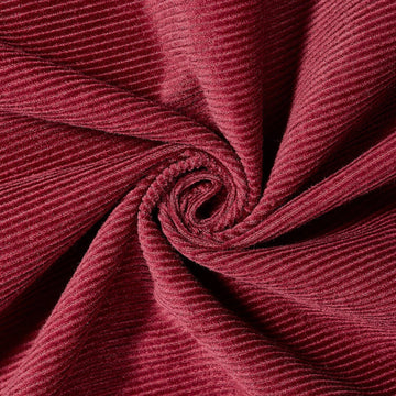 Burgundy 11 Wale Standard Corduroy Material—0.75 Millimeters Thick—100% Cotton—59-60"Inch Wide—15.3 Ounces Per Linear Yard