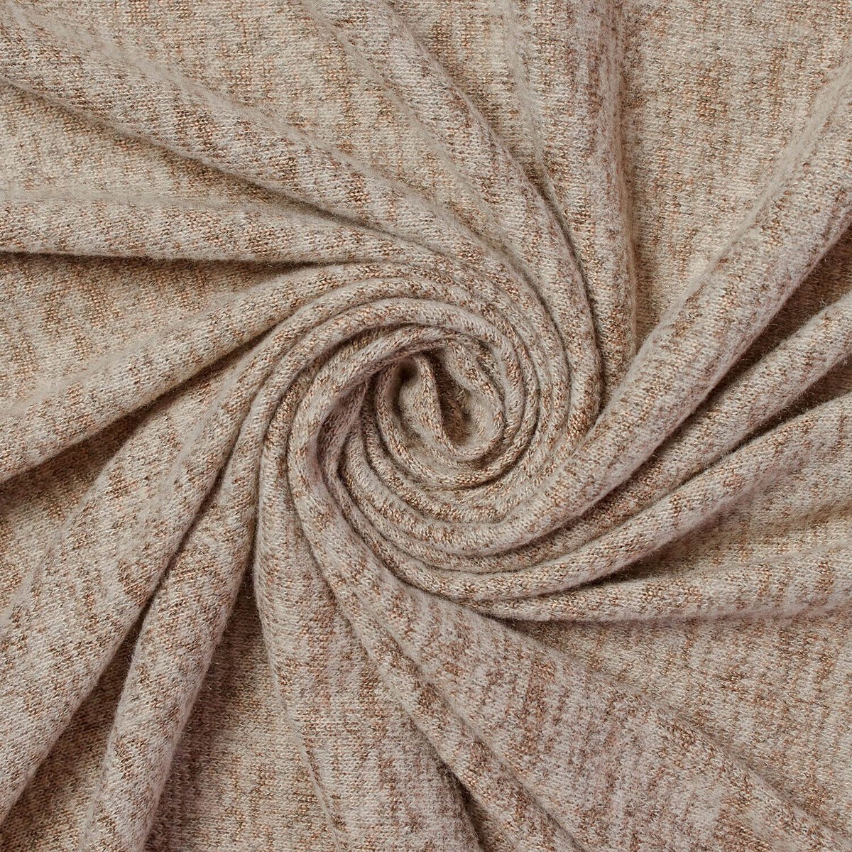 Dark Taupe Brushed Two Tone —Sweater Knit Hacci Material—100% Polyester—Sold by the Yard—54" Inches Wide