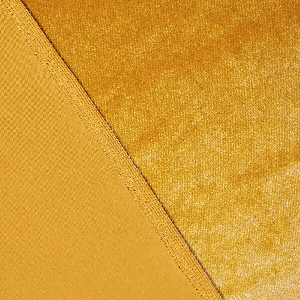 Premium gold stretch velvet textile 60 inches-sold by Beautiful Windows Elgin