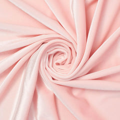 Blush pink velvet fabric 90% Polyester, 10% Spandex—60"Inches Wide