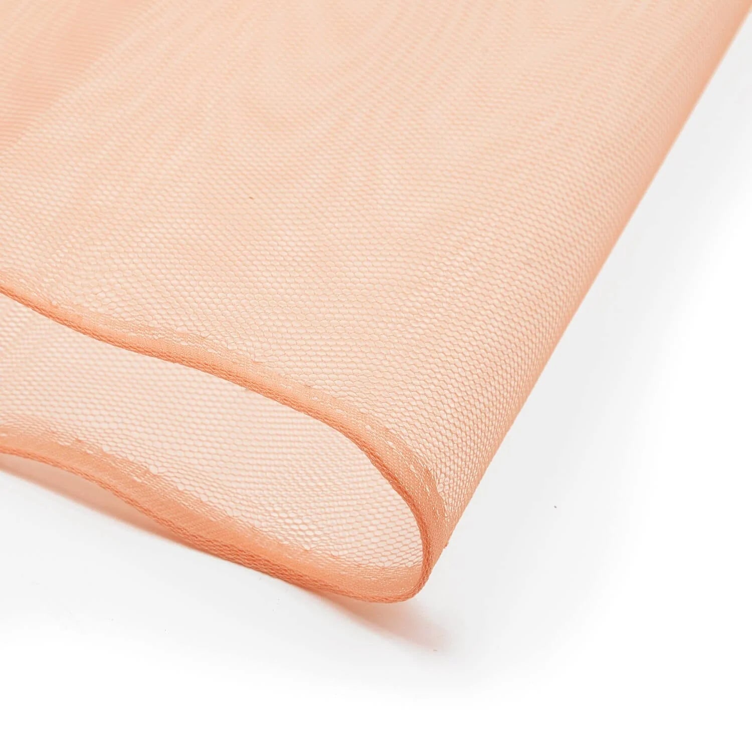 Peach Polyester Petticoat Hard Net Crinoline/58–60 Inch Wide Fabric/Sold By The Yard-180 GSM