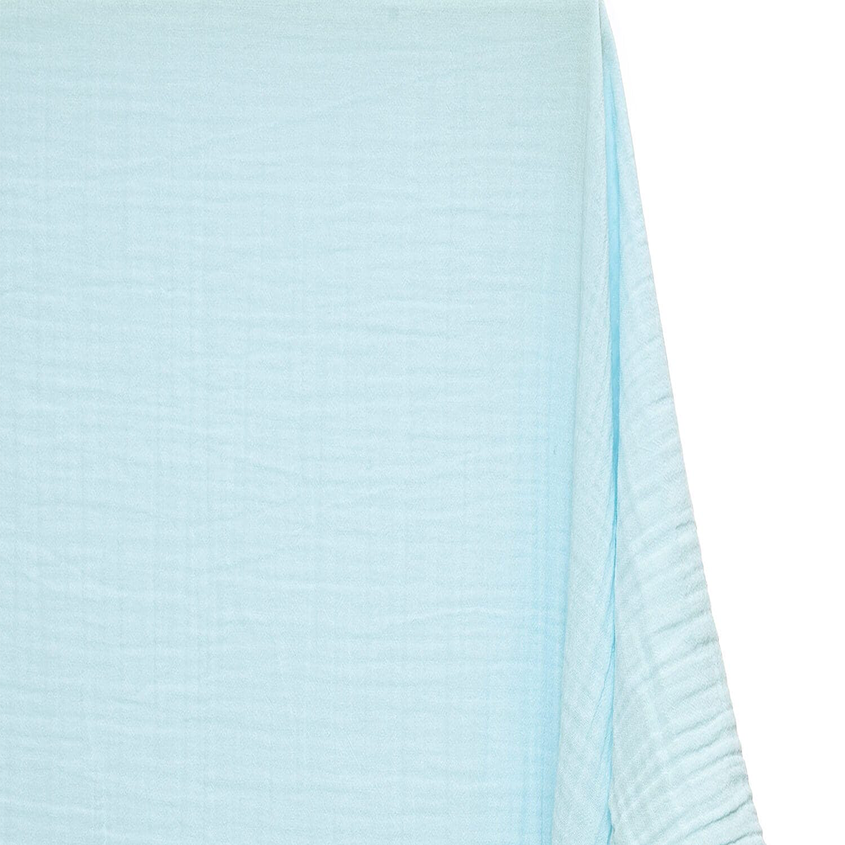 Light blue fabric texture on a white background
