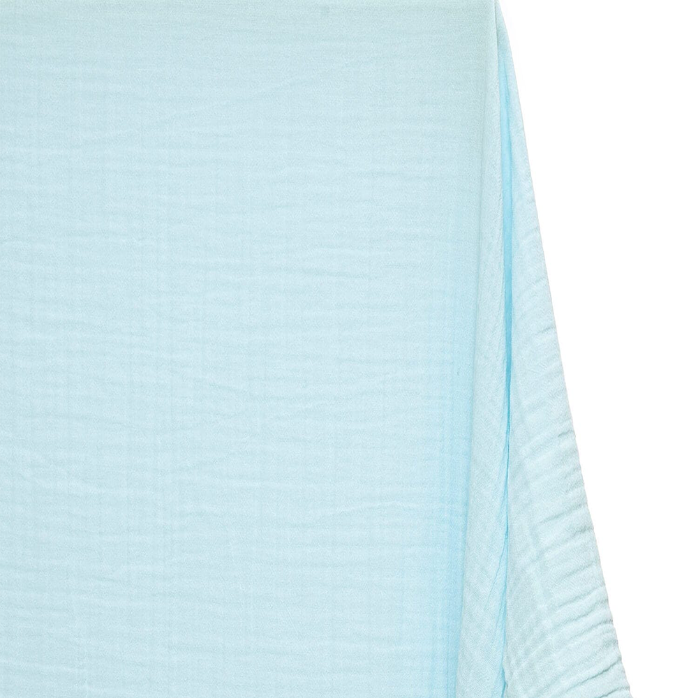 Light blue fabric texture on a white background