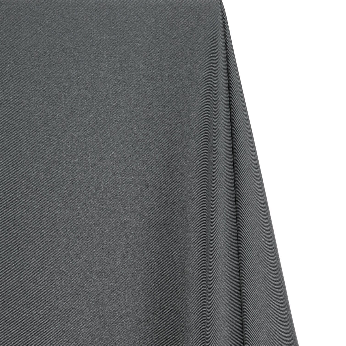 Desert Charcoal Grey Gabardine—Polyester Fabric—Premium Quality