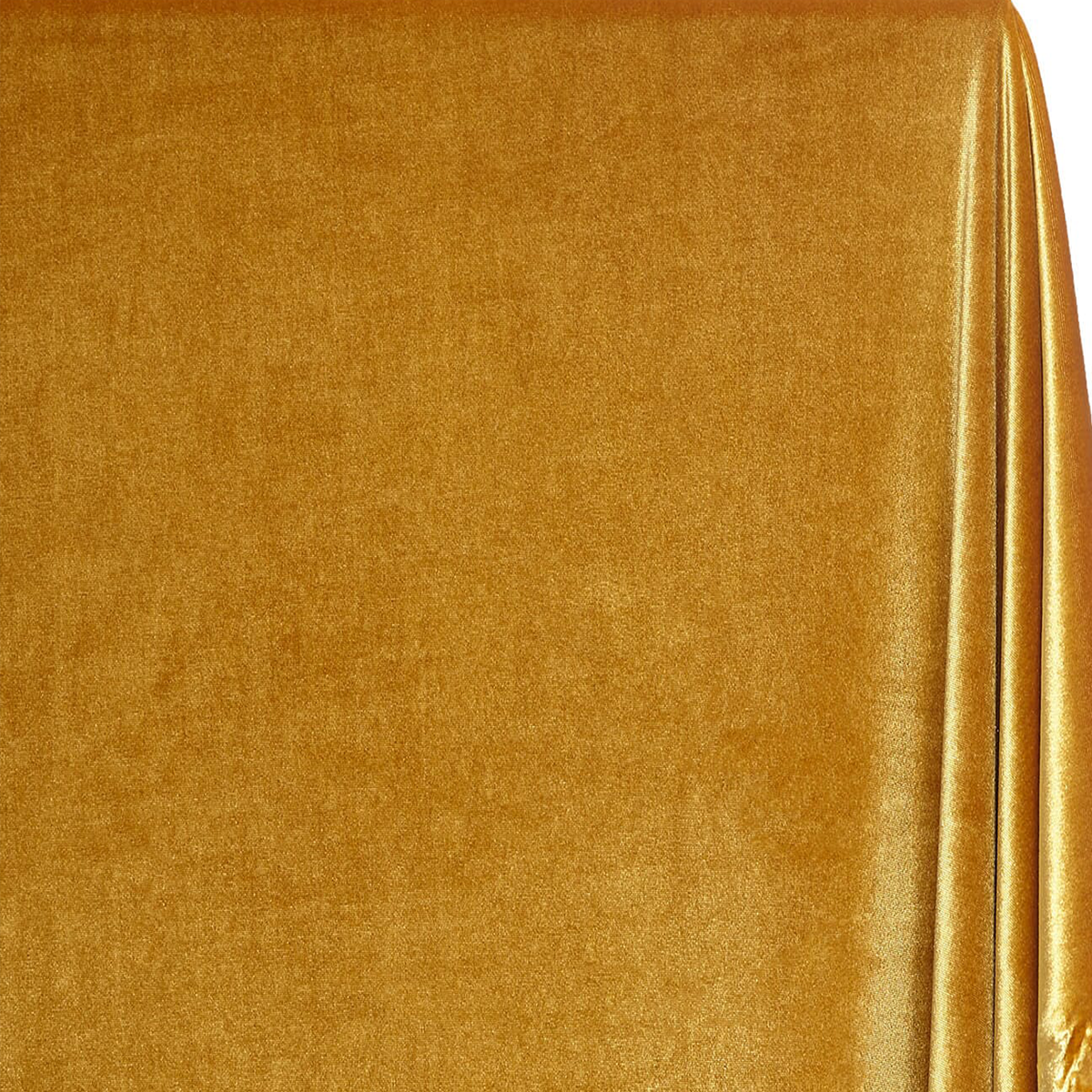 Warm Autumn Fabric—Mustard Gold —Stretch Velvet— 90% Polyester, 10% Spandex— 60/61 Inches—20% Vertical—Nationwide Shipping