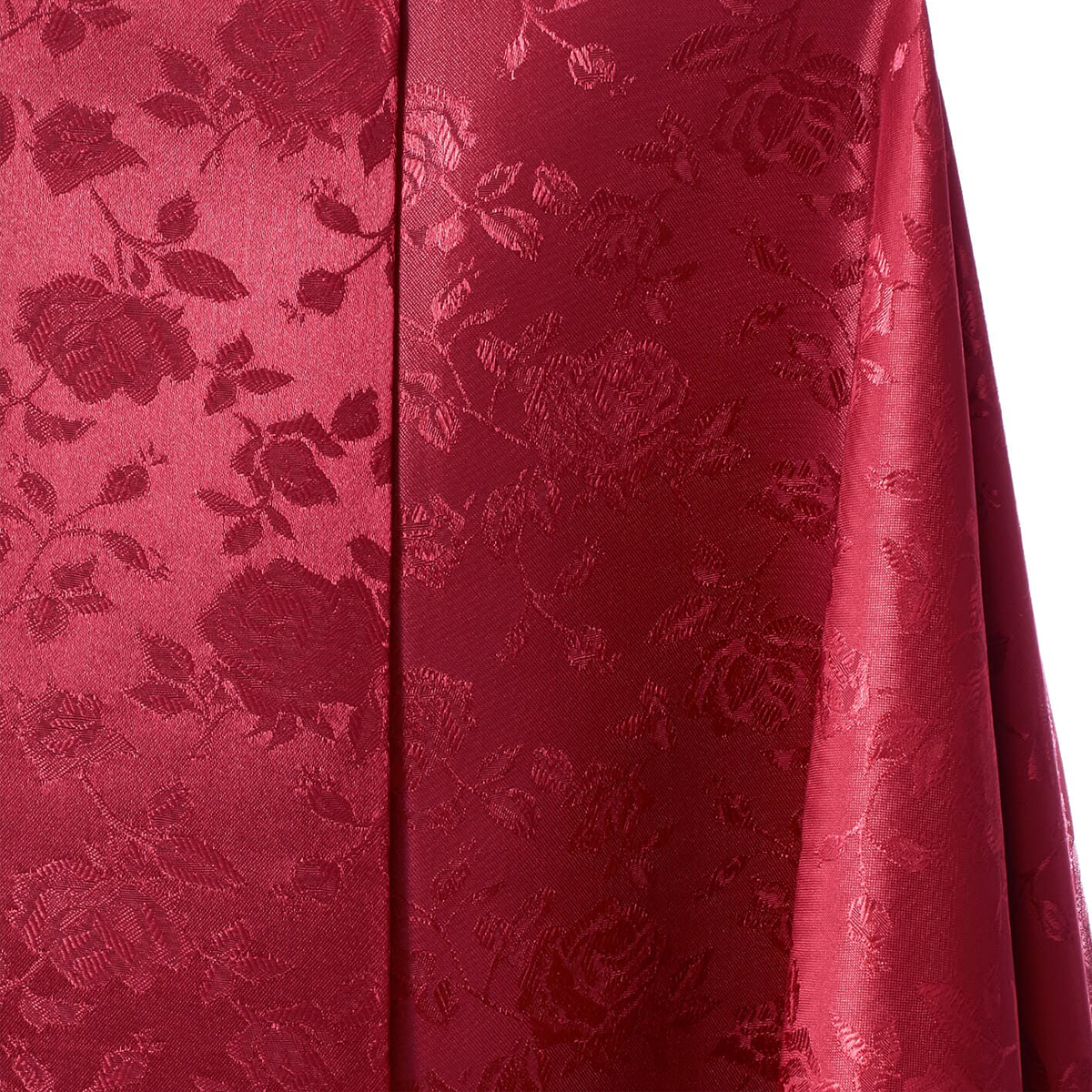 Emery Jacquard  Rose-Satin Fabric—Durable—Burgundy—58" Wide—100% Polyester Fabric—High-Quality—Sold by The Yard