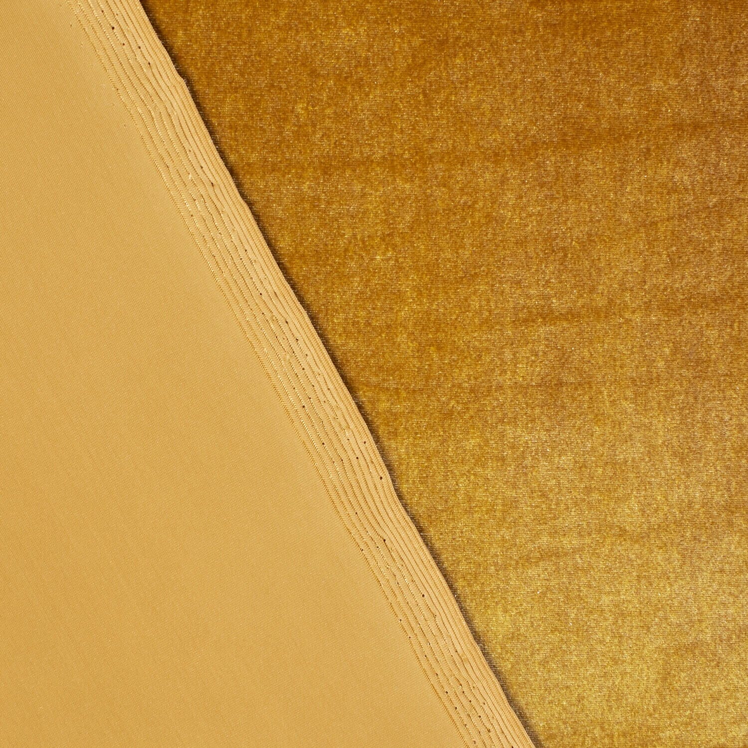 Warm Autumn Fabric—Mustard Gold —Stretch Velvet— 90% Polyester, 10% Spandex— 60/61 Inches—20% Vertical—Nationwide Shipping