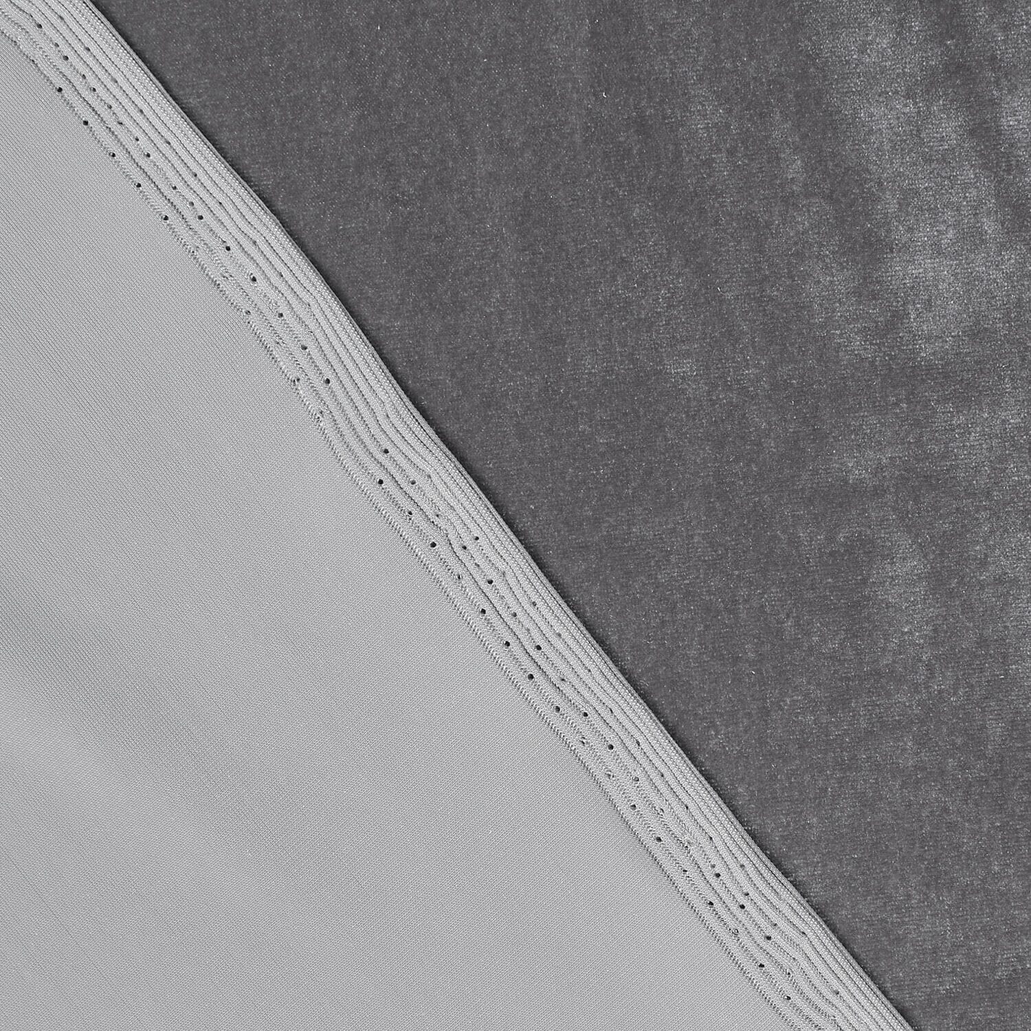 Silver Plush —Stretch Velvet Fabric——90% Polyester, 10% Spandex— 60/61 Inches—20% Vertical