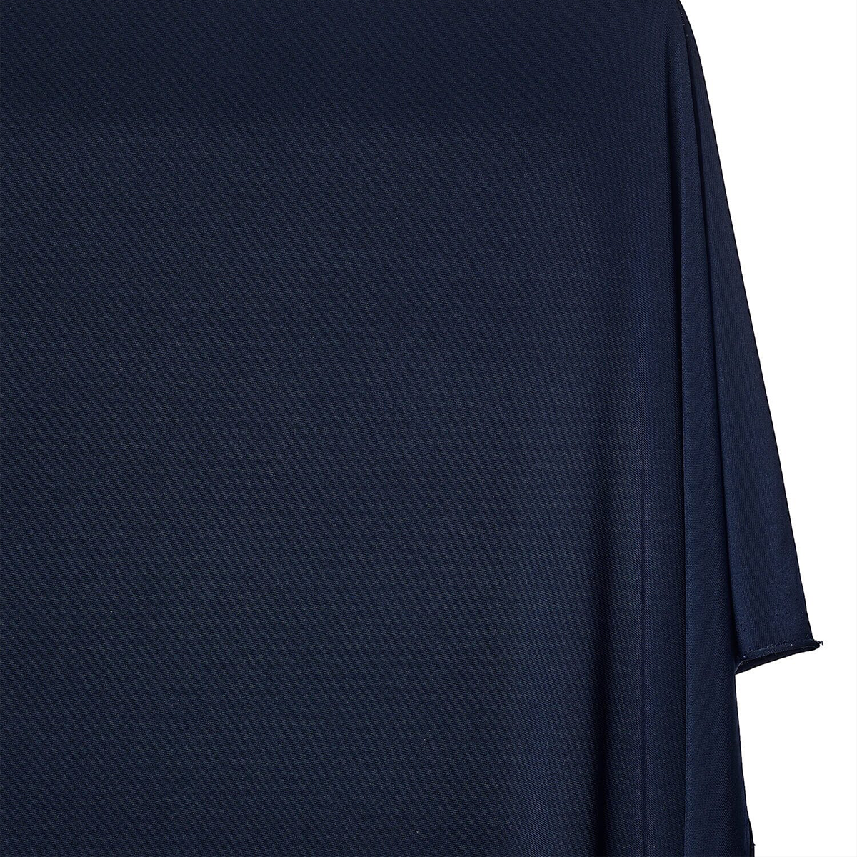 Navy Blue Solid Stretch Jersey Knit Fashion Fabric—90% Cotton, 10% Spandex— 60/61 Inches—20% Vertical—Sold by the Yard
