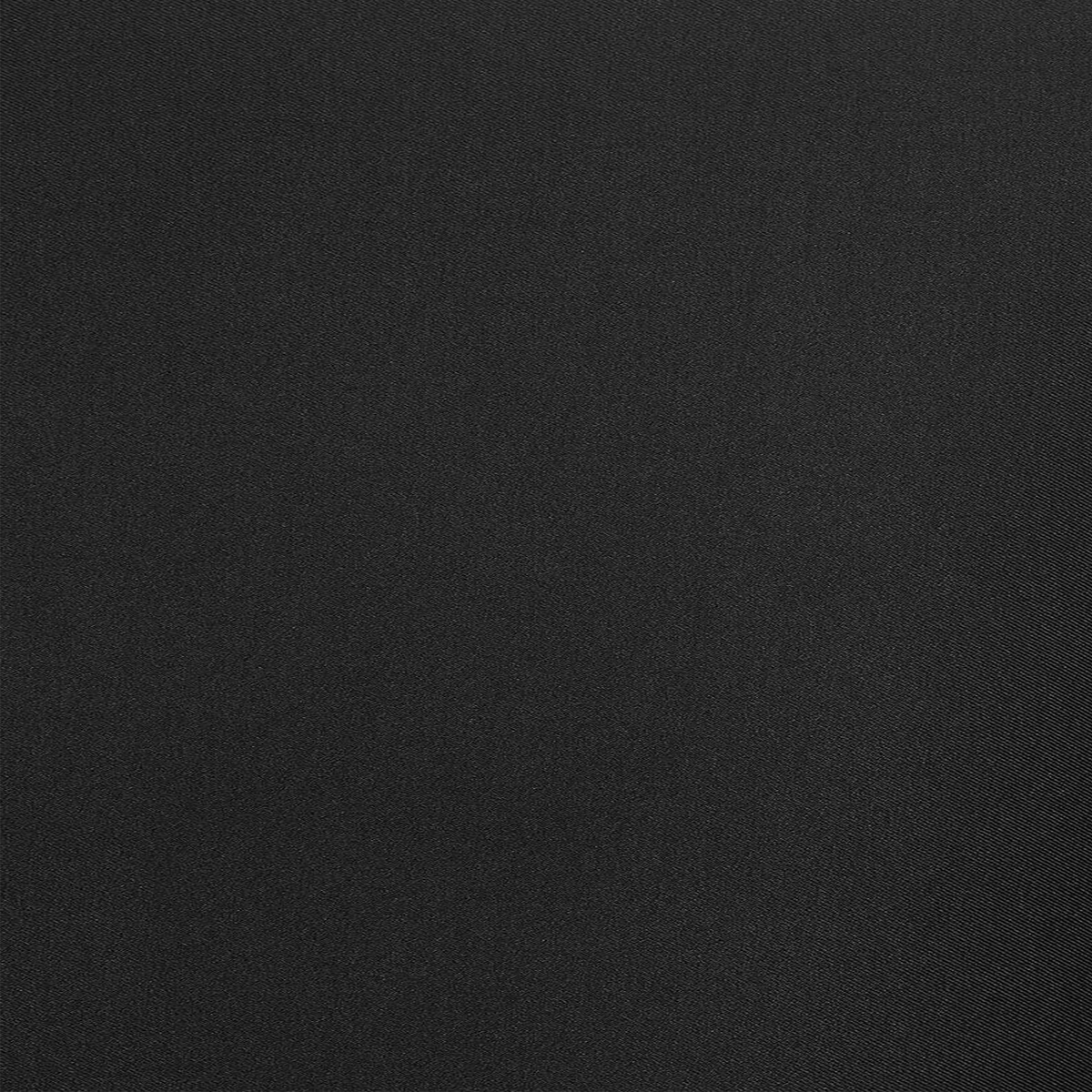 A swatch of solid black polyester gabardine fabric.