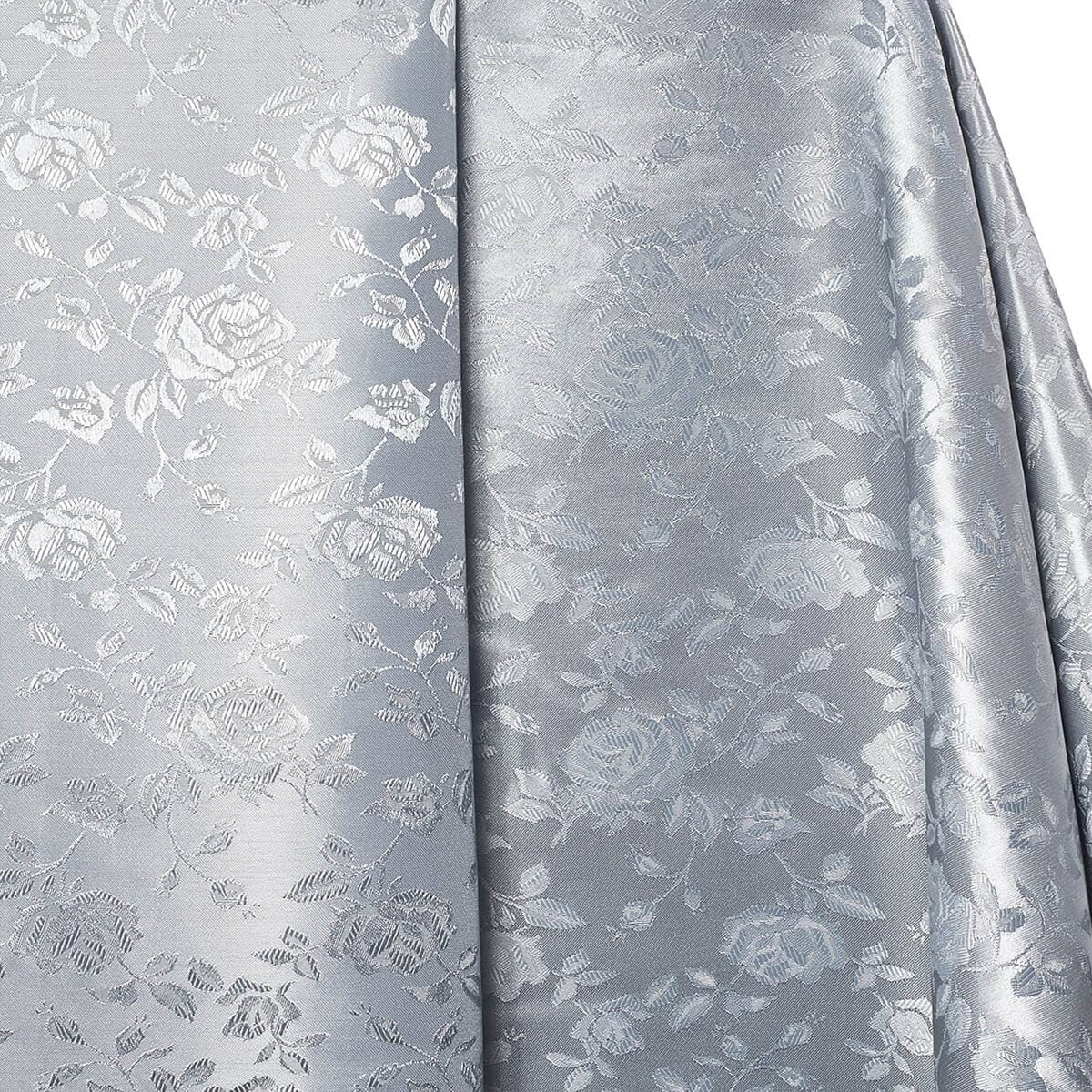 Tudor Jacquard Satin Fabric—Silver—58" Wide—100% Polyester Fabric—Lightweight High-Quality—Sold by The Yard