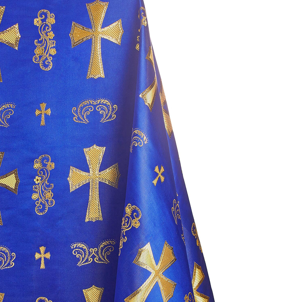 Clerical Metallic Church—Cross Brocade Fabric—58"Inche Wide—Multi-Purpose —Damask—Sold by the Yard—Available in the USA.