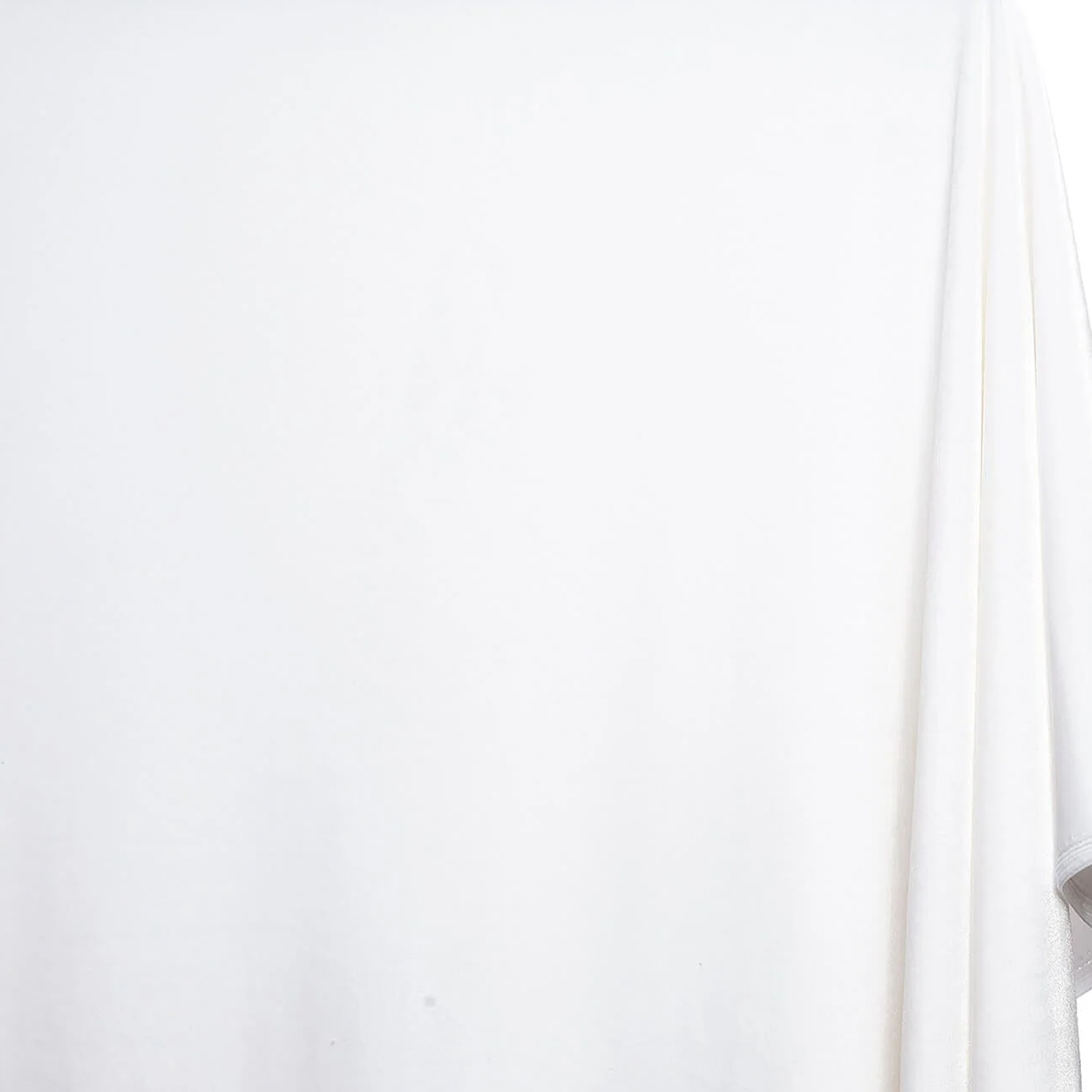 interiors White—Stretch Velvet Fabric——90% Polyester, 10% Spandex— 60/61 Inches—20% Vertical