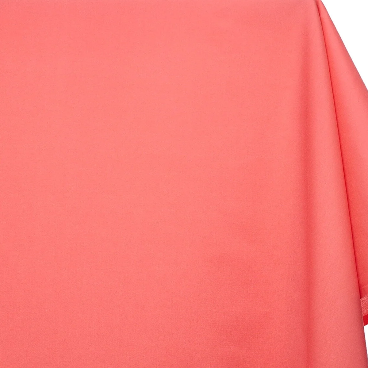Coral  Color— Width 44/45" Inches Wide—50/50-Polyester Cotton — Broad-Cloth—Sold by the Yard —Ideal for Apparel—Available for Nationwide Shipping.