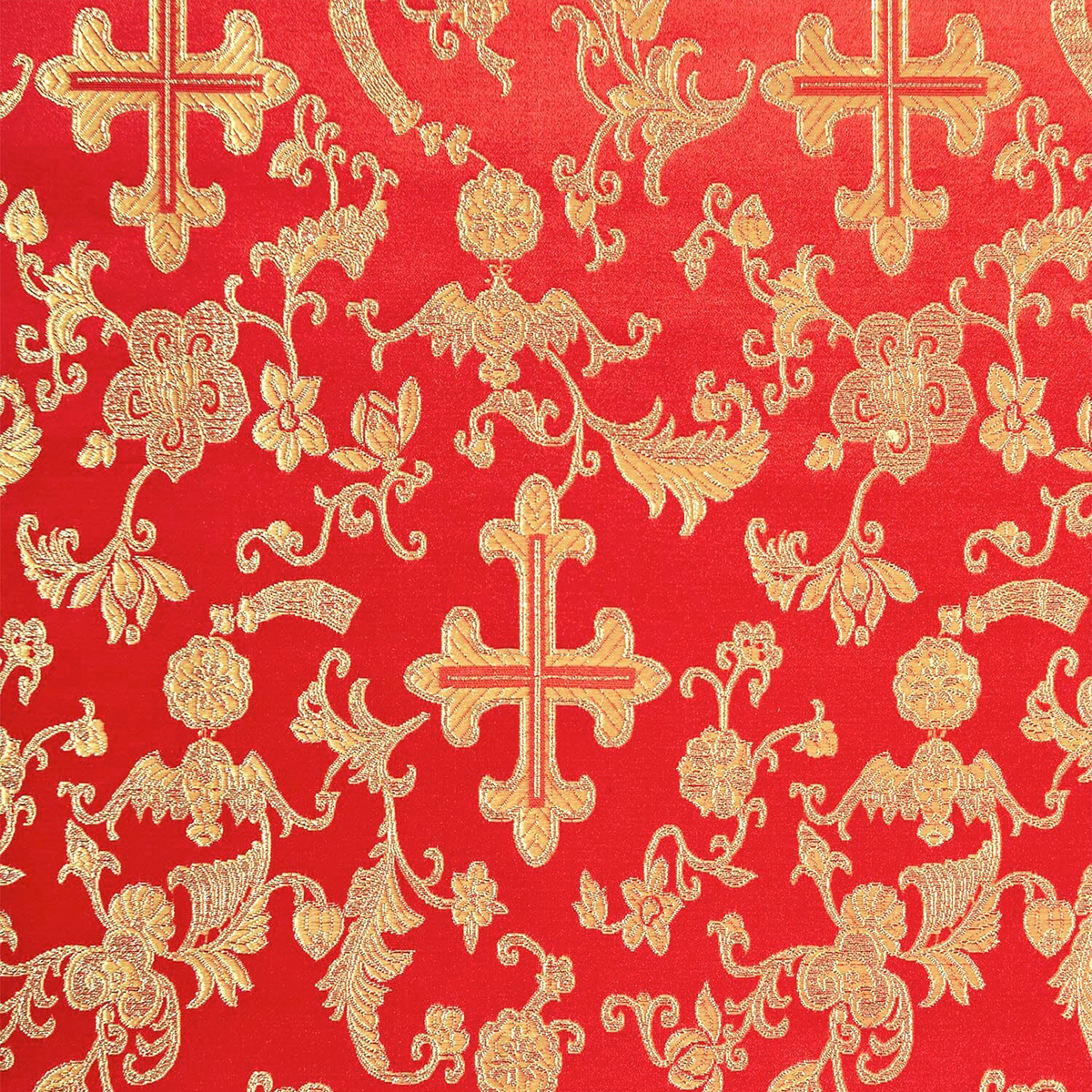 Red Gold Apostle Brocade – 58" Wide – Sold by the Yard