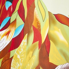 Superior Quality Leaf—Geometric Print—50/50 Polyester Blend—Width 59" Inches Wide—Ideal for Apparel—Available by the Yard—Nationwide Shipping