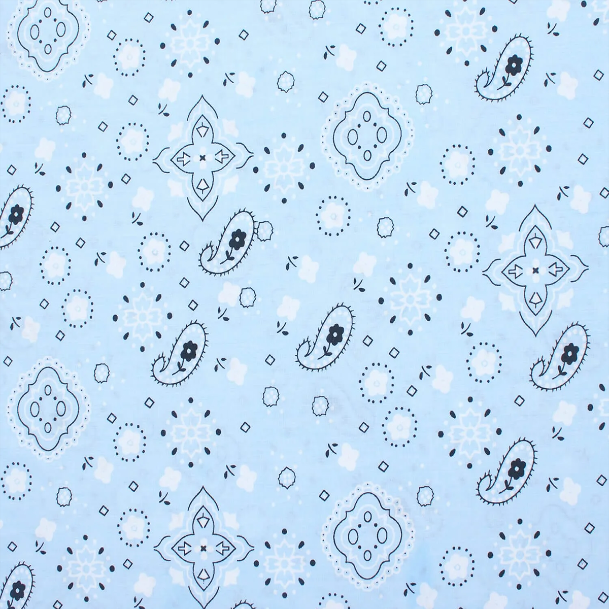 ELLE  BLUE PAISLEY PRINT BANDANA MATERIAL