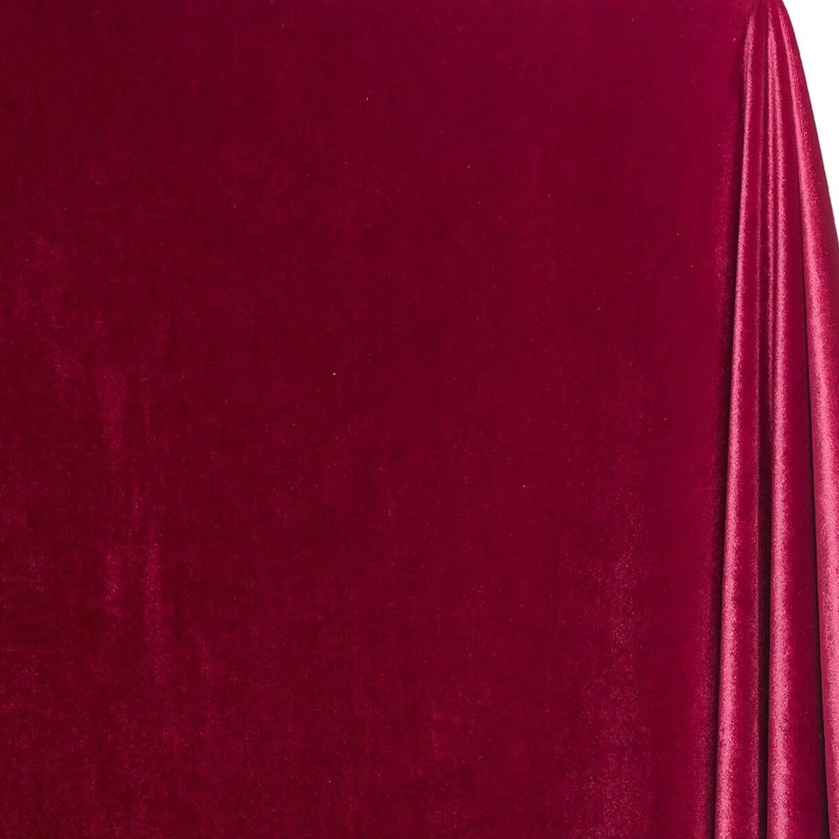 Burgundy spandex velvet material close-up |Sold by Beautiful Windows Elgin