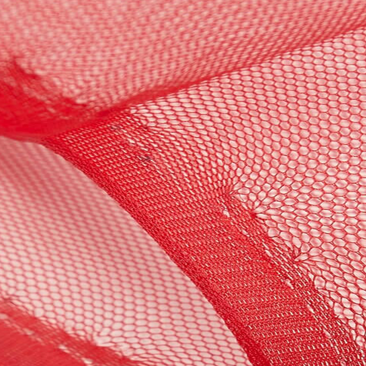Red Polyester Petticoat Hard Net Crinoline/58–60 Inch Wide Fabric/Sold By The Yard-180 GSM