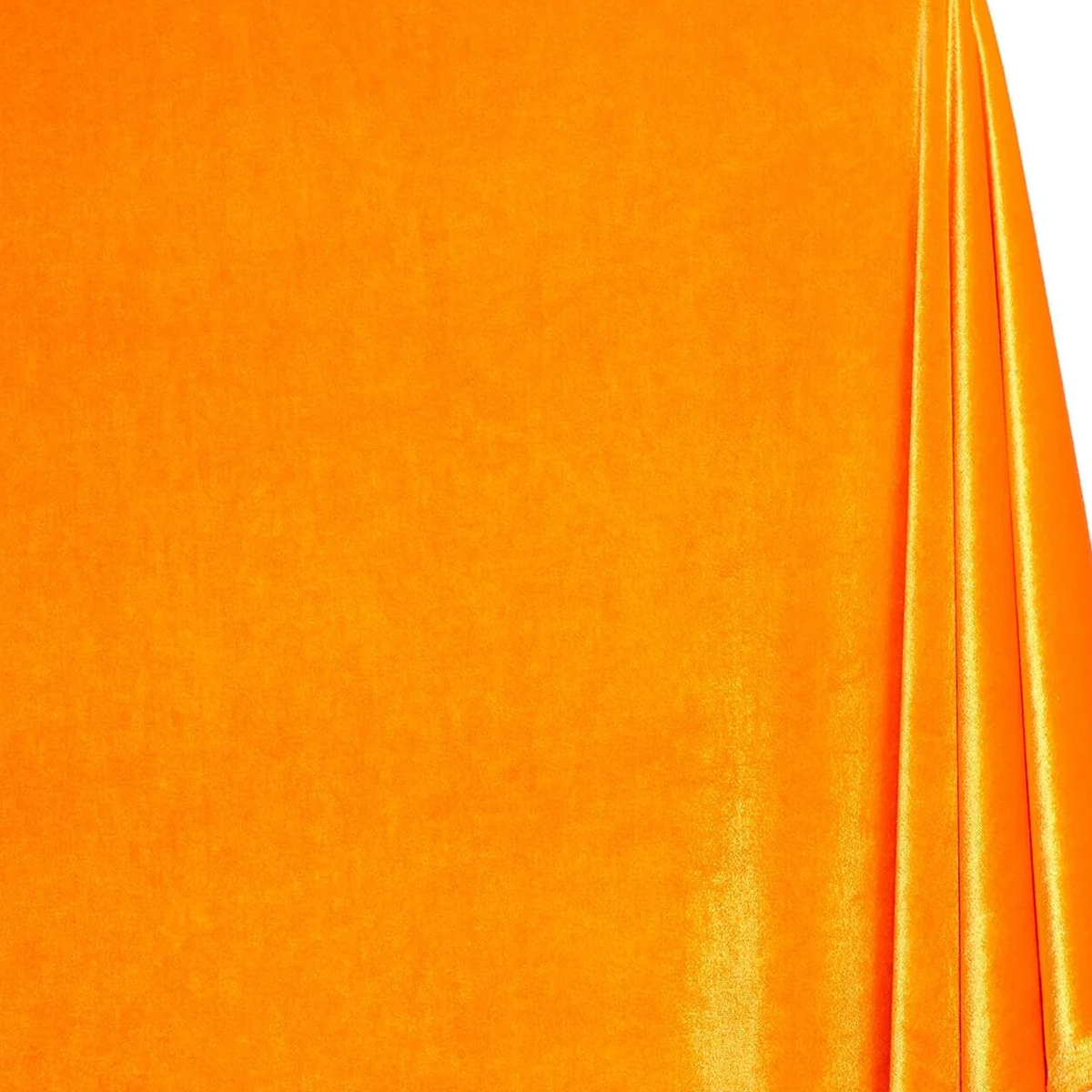 Stretch Velvet Fabric—Orange—90% Polyester, 10% Spandex—Available by the Yard—Width 58/60"—Shipped Across the USA.