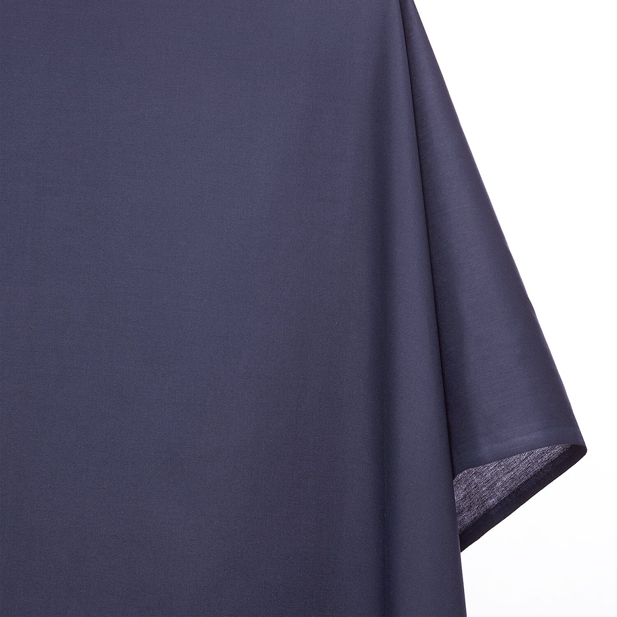 Plain-Woven—50%Polyester 50%Cotton Broad-Cloth Fabric—Navy Blue Color—60/61 Inches Wide—Sold by the Yard—Available for Nationwide Shipping