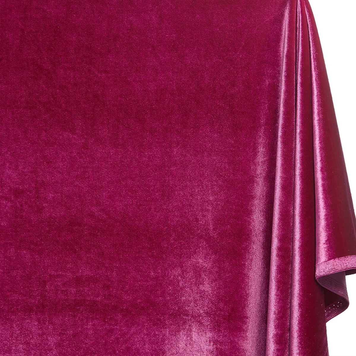 Rich Magenta—Stretch Velvet Fabric—90% Polyester, 10% Spandex— 60/61 Inches—20% Vertical —Sold by The Yard