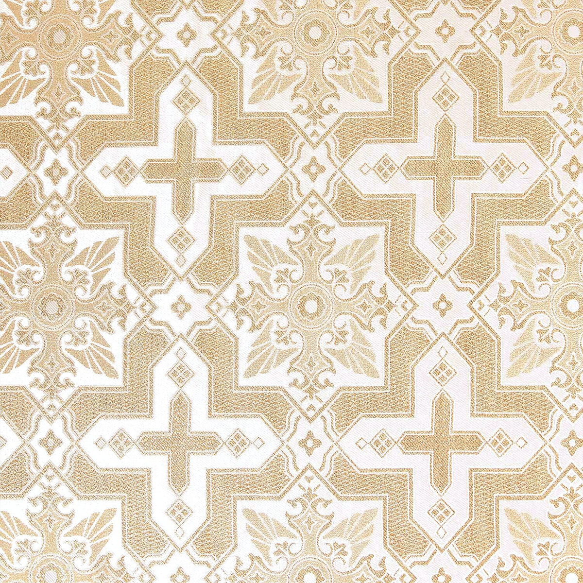 White Gold Ecclesiastical Brocade – 58" Wide – Sold by the Yard