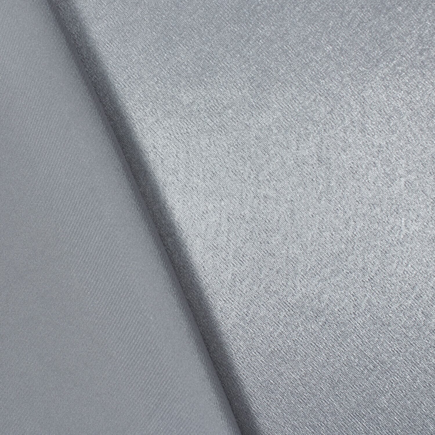 Crepe Satin—Grey—High-Quality —100% Polyester—Sold by the Yard—54" Inches Wide
