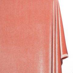 Apricot Peach—Stretch Velvet Fabric—90% Polyester, 10% Spandex— Width 60/61 Wide—Nationwide Shipping