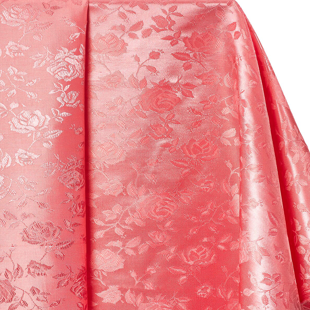 designer coral jacquard sewing fabric sold by Beautiful Windows Elgin