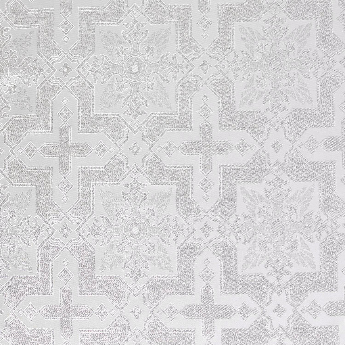 White Gold Liturgical Brocade – 58" Wide – Sold by the Yard