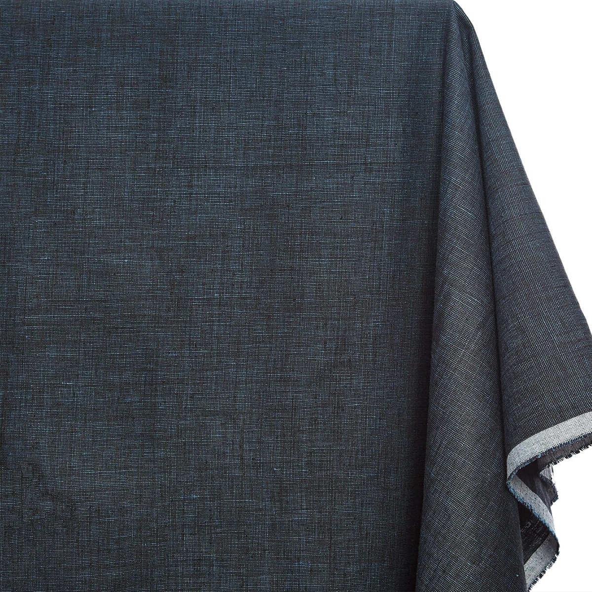 Sewing Black Teal—Polyester Blend Fabric—Smooth Texture—55/45-Poly-Cotton Blend—(58/59 Inch) Wide—Sold by the Yard—Multi-Purpose—Available for Nationwide Shipping