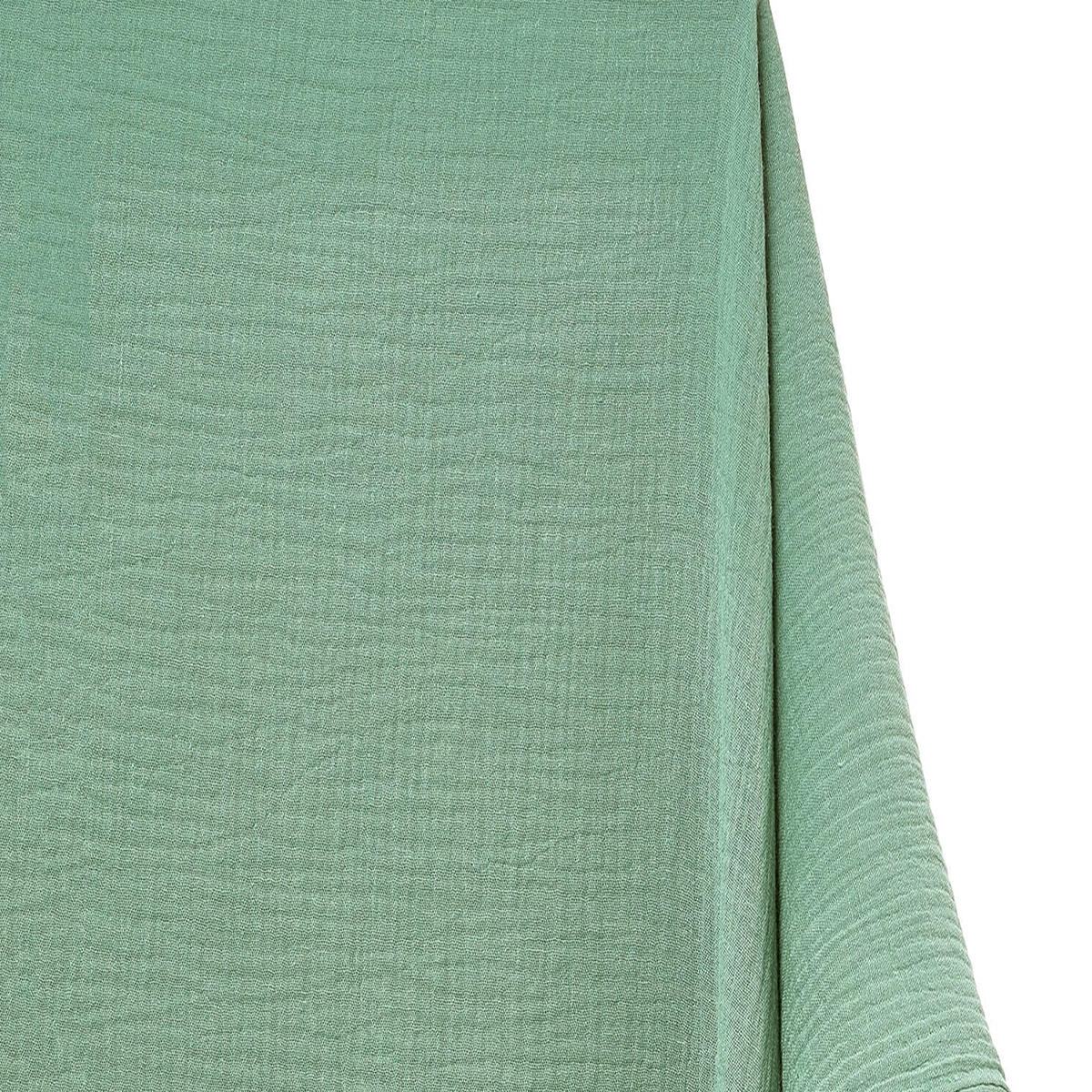 Lagoon Luxe Green Double Cotton Gauze Material—Double Cotton Gauze Material—Width 57/58 Inches Wide—Sold by the Yard—Nationwide Shipping Available.