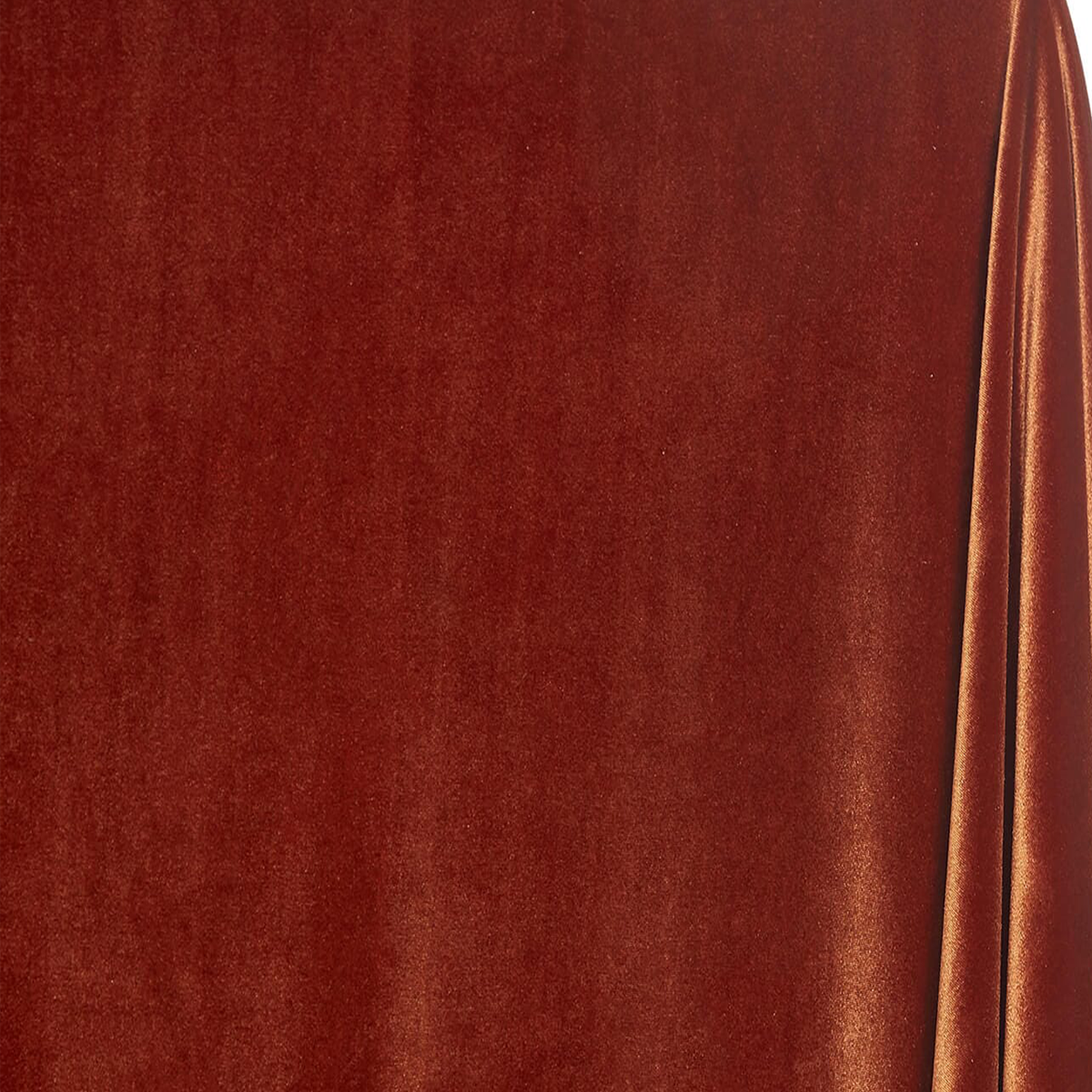 High-Fashion Rust—Stretch Velvet Fabric—90% Polyester, 10% Spandex— 60/61 Inches—20% Vertical