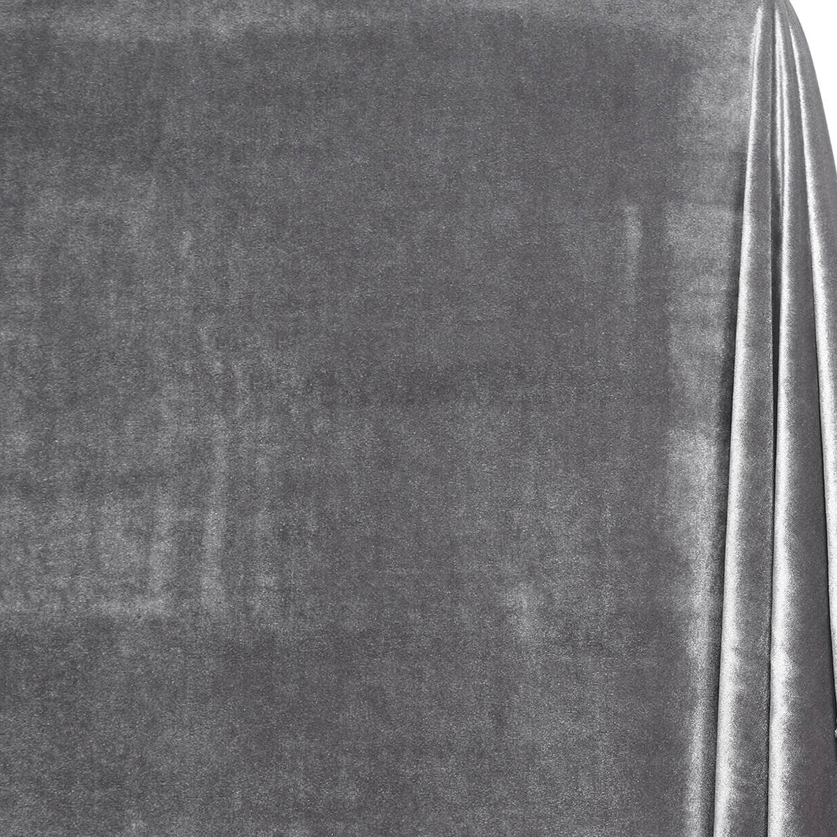 Silver Plush —Stretch Velvet Fabric——90% Polyester, 10% Spandex— 60/61 Inches—20% Vertical