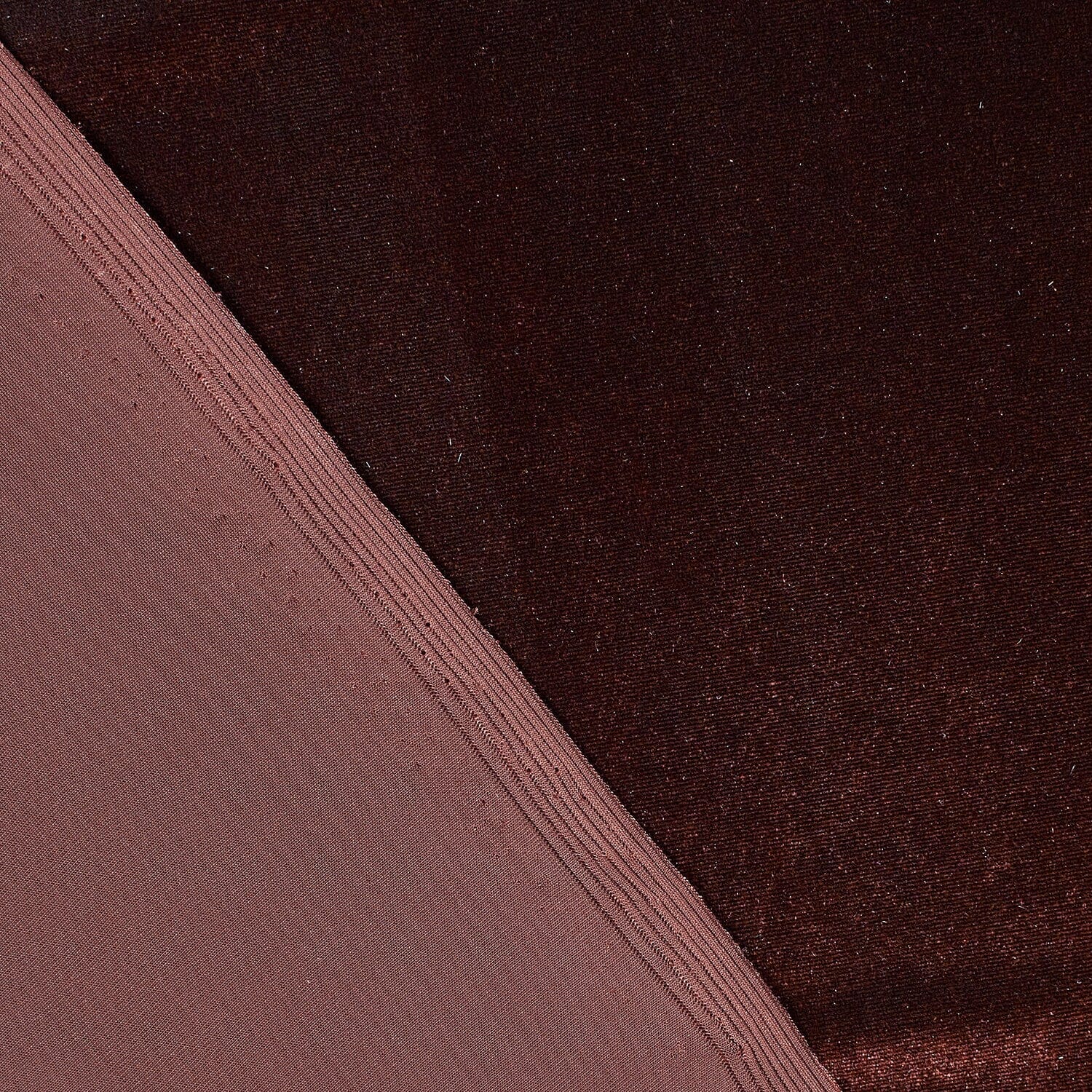 Espresso Brown Glow—Stretch Velvet Fabric—— 90% Polyester, 10% Spandex— 60/61 Inches—20% Vertical