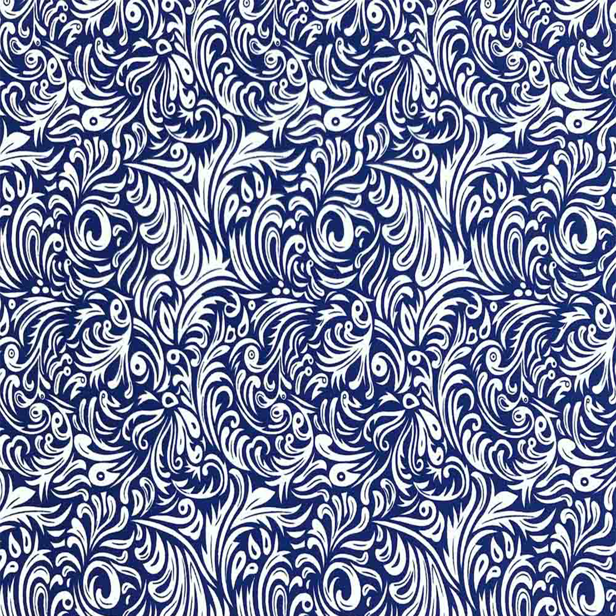 Ella Royal Blue Printed—90%-Polyester 10% Spandex Fabric—Available by the Yard—Nationwide Shipping