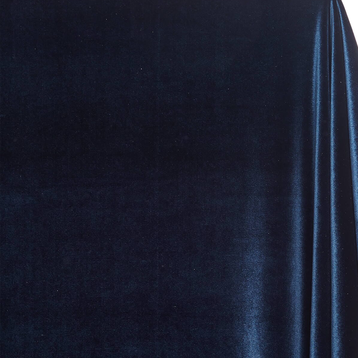 Navy Blue Stretch Velvet Fabric—90% Polyester, 10% Spandex— 60/61 Inches—20% Vertical—Sold by the Yard