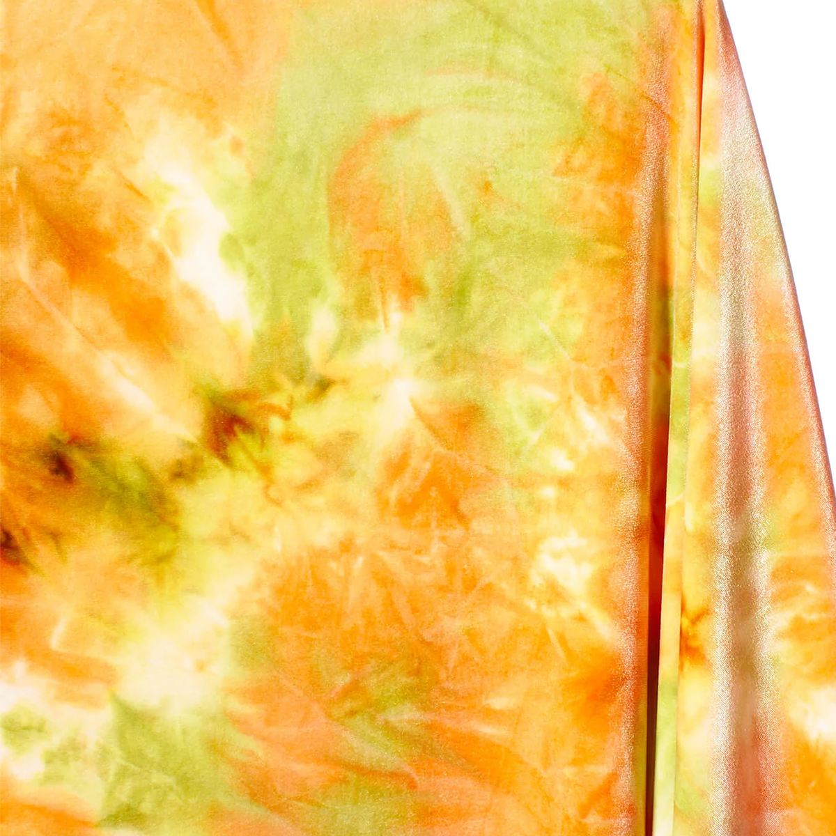 Green-Orange — Stretch Velvet Material—90% Polyester, 10% Spandex— Sold by the Yard— 58/60 inches
